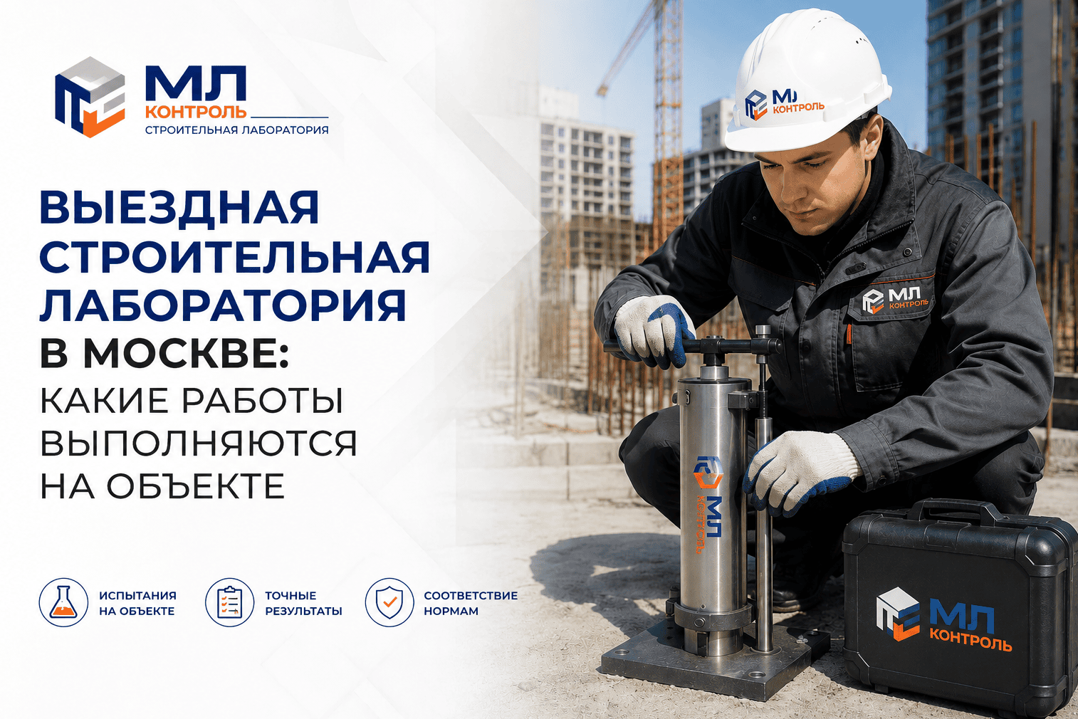 выездная строительная лаборатория в Москве МЛ-Контороль